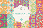 Autumn Tiles Digital Paper