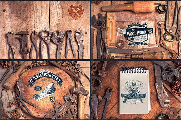 15 Vintage Mockups in Mockup Templates - product preview 3