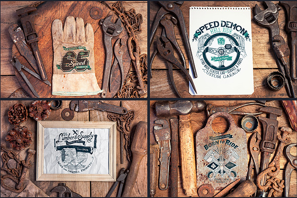 15 Vintage Mockups in Mockup Templates - product preview 4