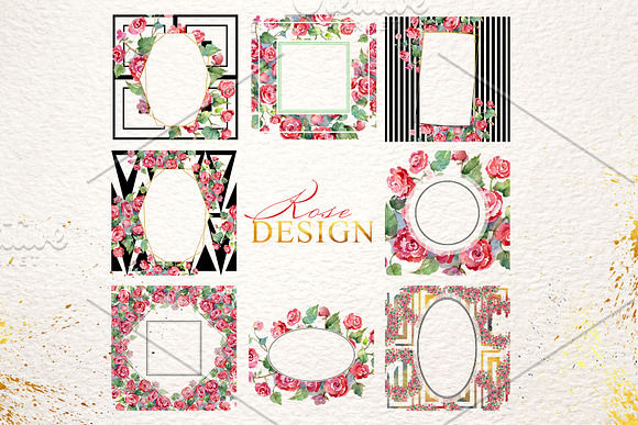 Bouquet of red roses Watercolor png in Illustrations - product preview 3
