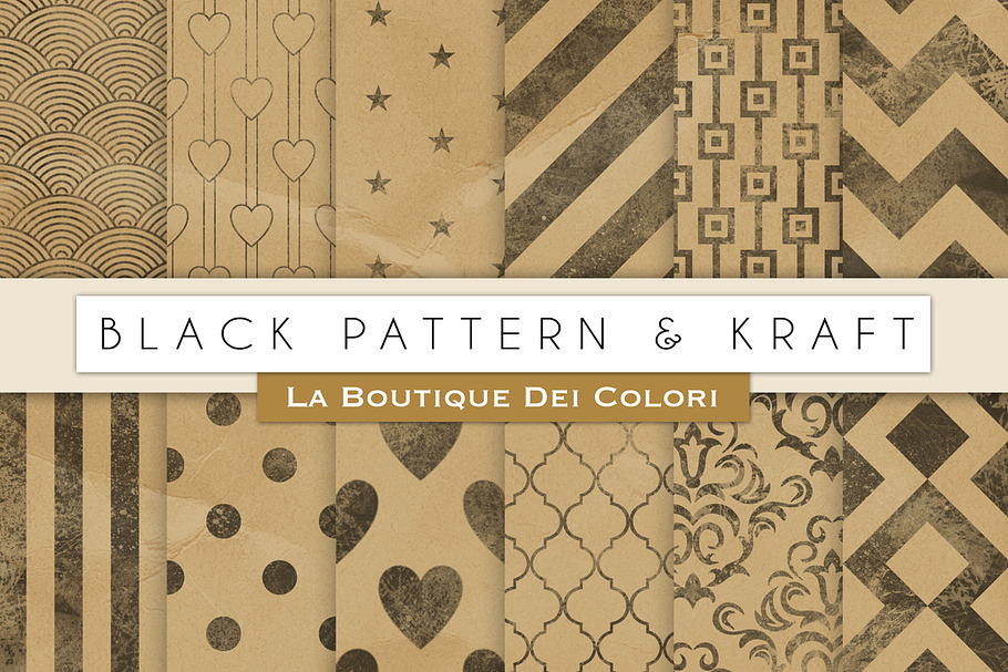 Stamped Kraft Digital Paper in Patterns - product preview 8