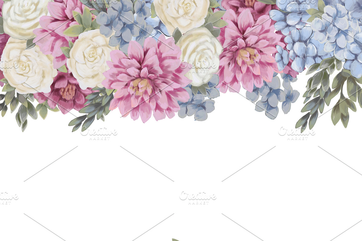 Floral border for design save the in Illustrations - product preview 8