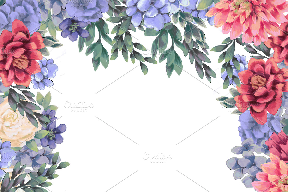 Floral frame for design save the in Illustrations - product preview 8