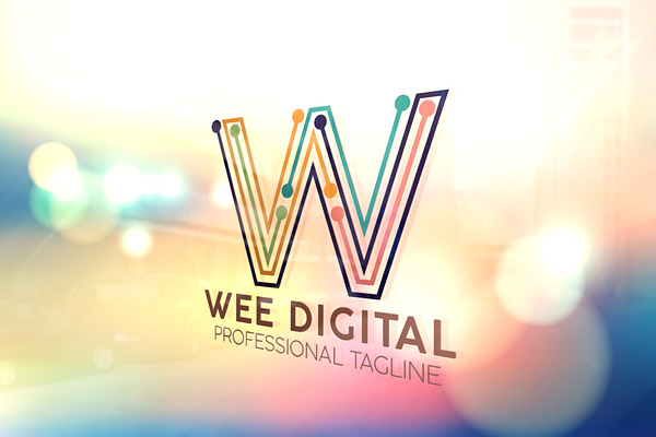 Letter W Digital Logo