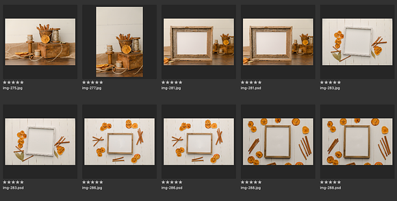Rustic Dried Oranges Mock Up Bundle in Mobile & Web Mockups - product preview 1