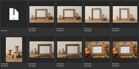 Rustic Dried Oranges Mock Up Bundle in Mobile & Web Mockups - product preview 2