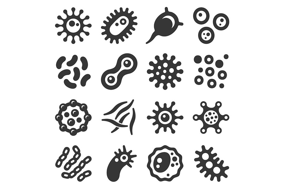 Bacteria, Microbes and Viruses Icons in Icons - product preview 8