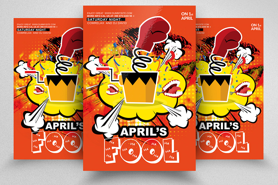 April Fool Flyer With Punch in Box in Flyer Templates - product preview 8