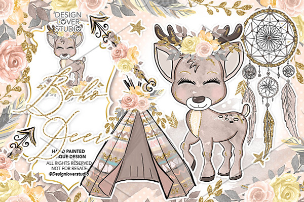 Boho Deer Cute design
