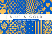 Blue & Gold Digital Paper