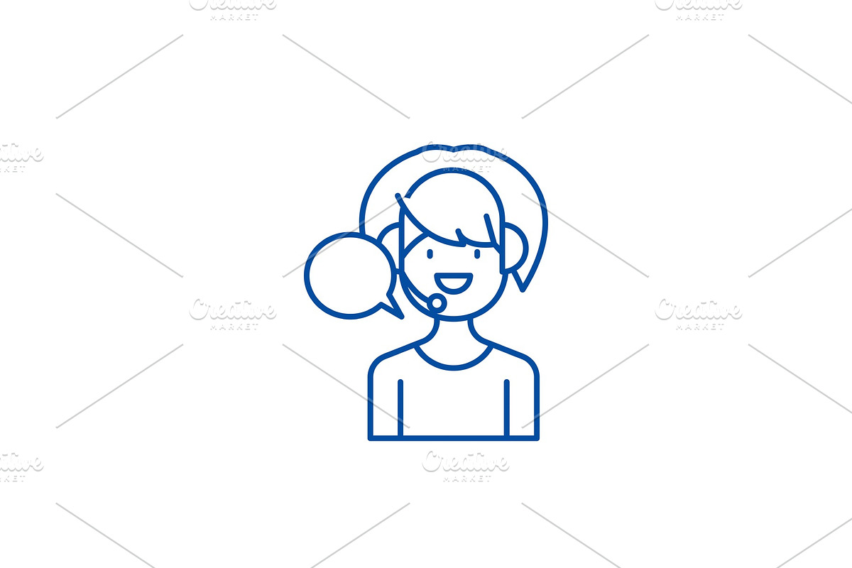 24 hour support line icon concept in Illustrations - product preview 8