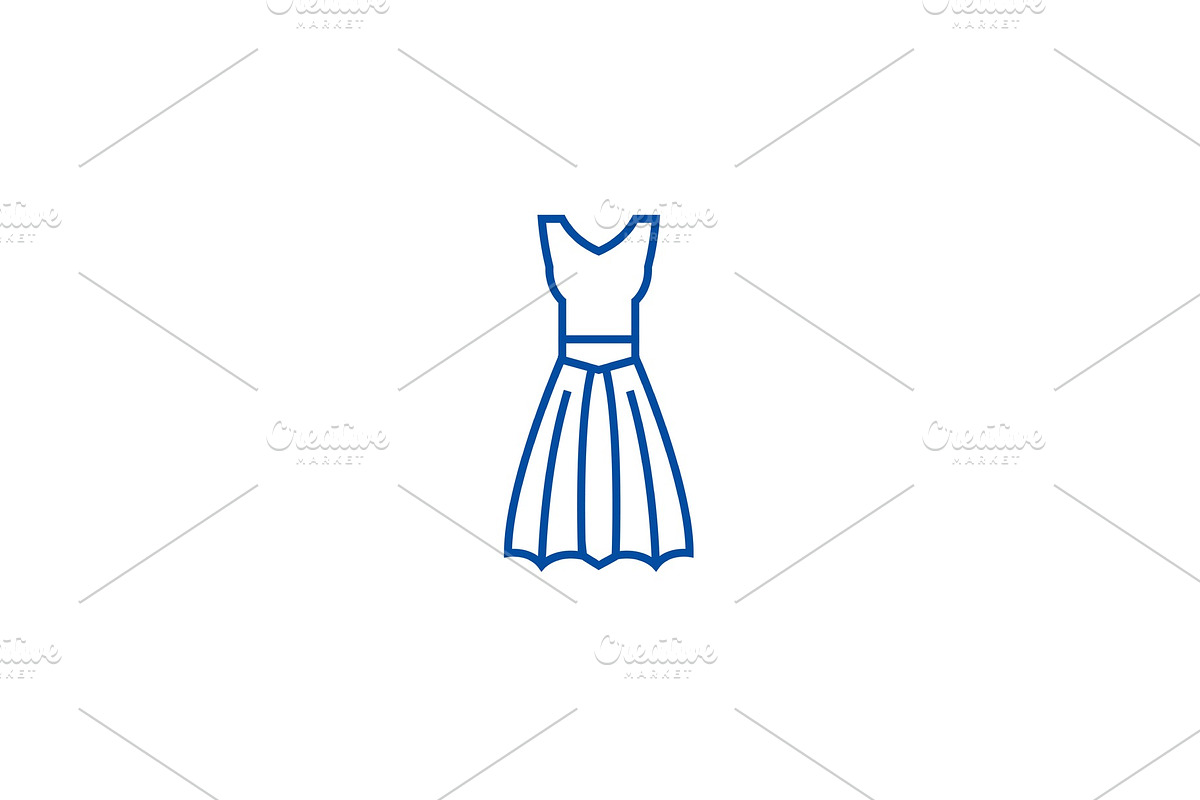 A line dress line icon concept. A in Illustrations - product preview 8