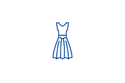 A line dress line icon concept. A