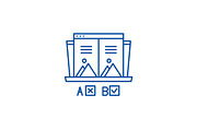 Ab test line icon concept. Ab test