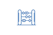 Abacus line icon concept. Abacus