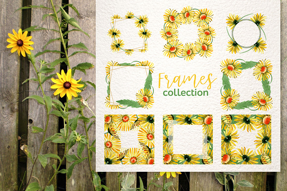 Yellow daisy Watercolor png in Illustrations - product preview 7