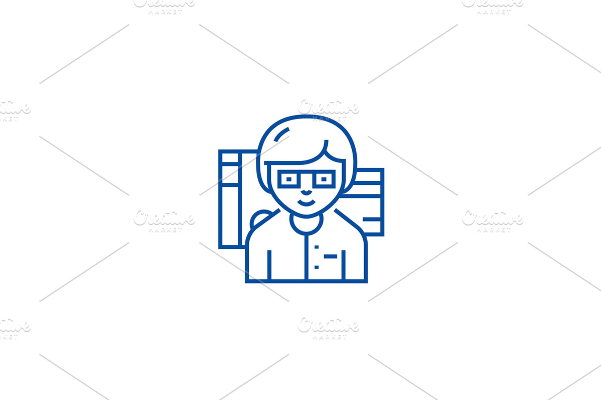 Accountant line icon concept in Objects - product preview 8