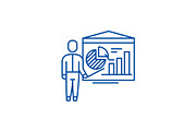 Accounting analysis line icon