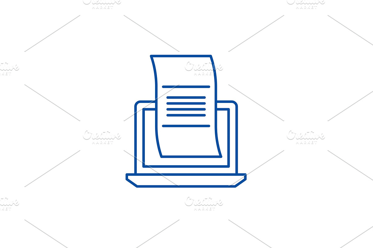 Accounting reports line icon concept in Illustrations - product preview 8