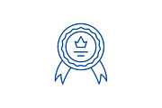 Achievement line icon concept
