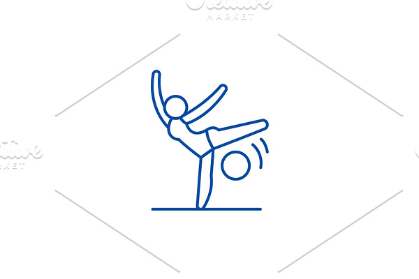 Acrobatics line icon concept
