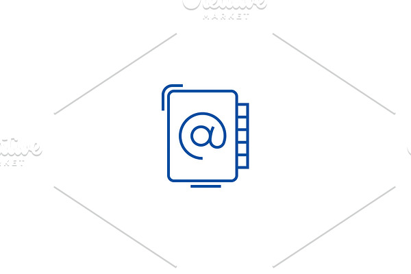 Address book line icon concept