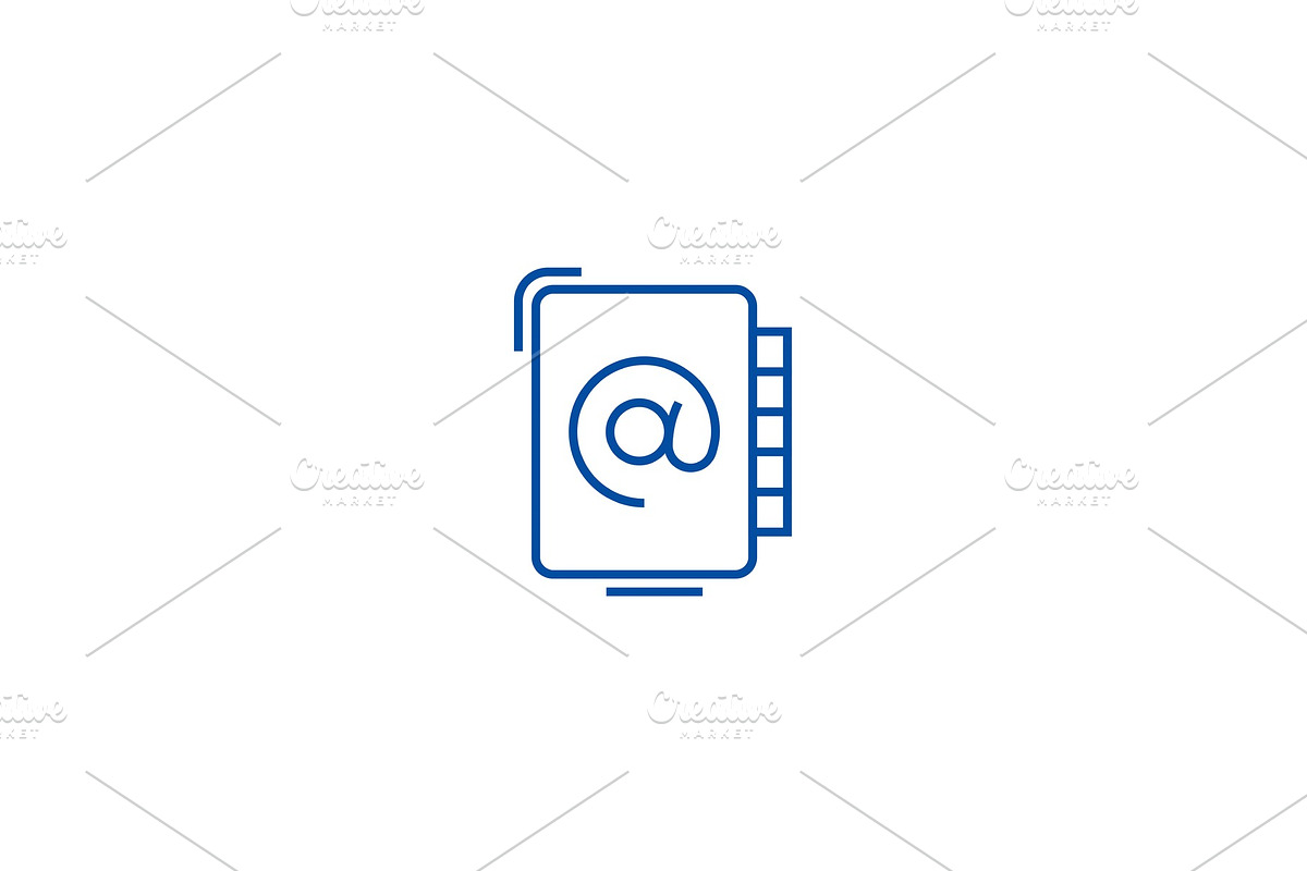 Address book line icon concept in Illustrations - product preview 8