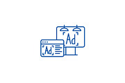 Advertising line icon concept