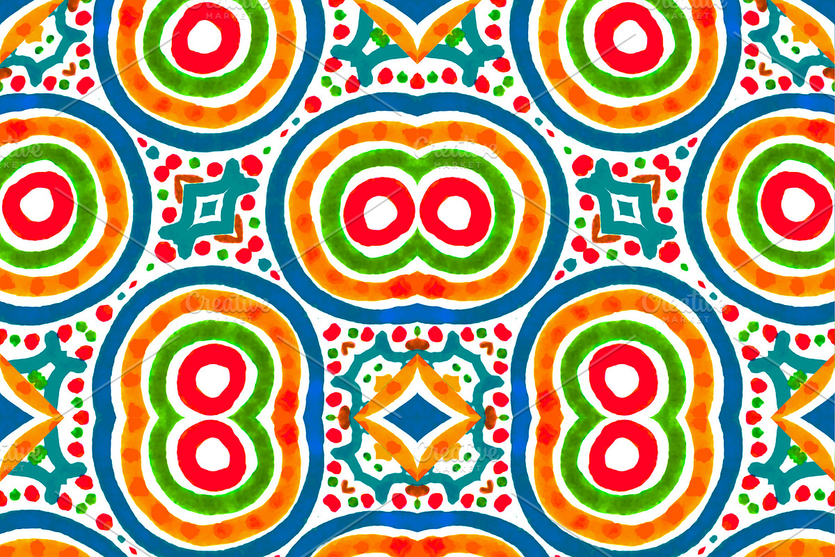 Vivid Colorful Hand Drawn Seamless P in Patterns - product preview 8
