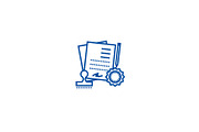 Agreement, contract line icon