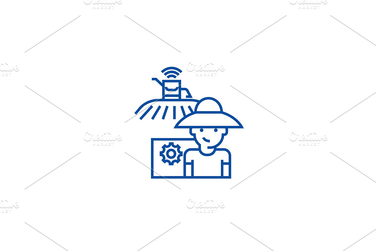 Agriculture concept line icon in Illustrations - product preview 8