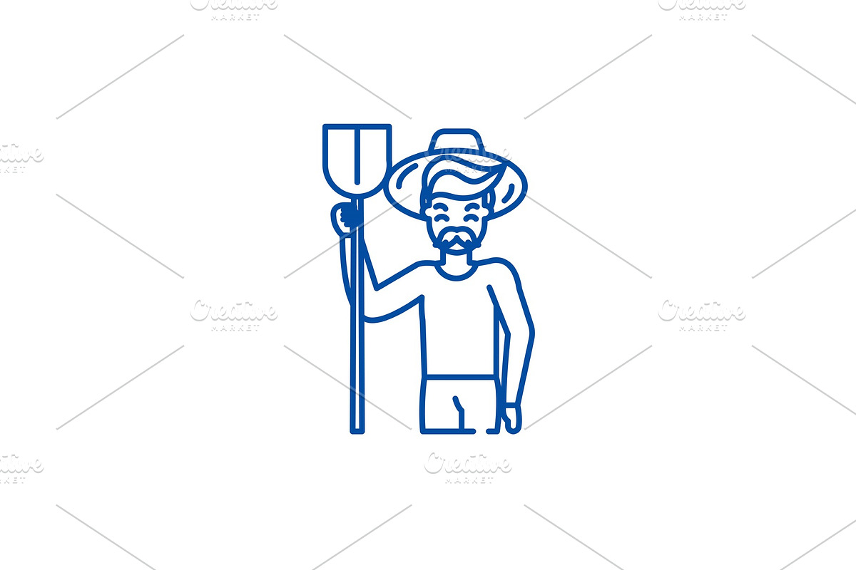 Agronomist line icon concept in Illustrations - product preview 8