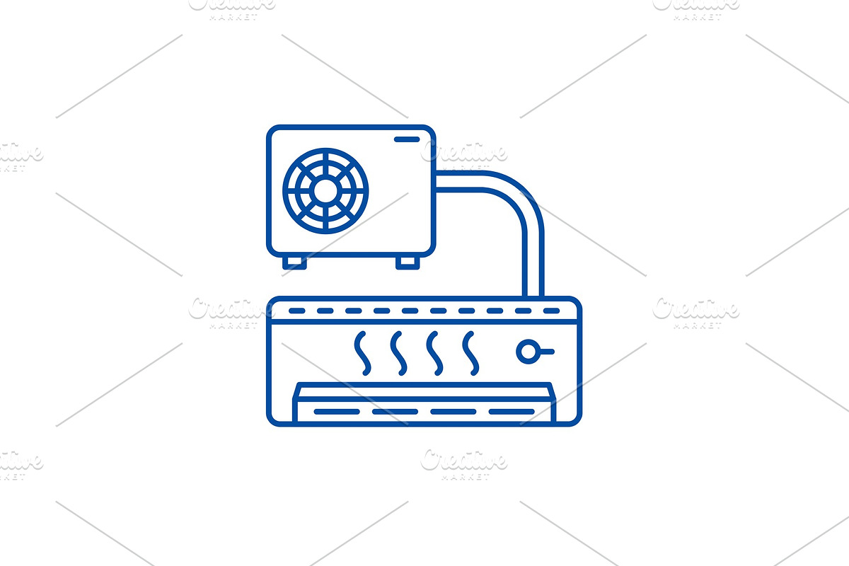Air conditioner line icon concept in Objects - product preview 8