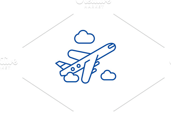 Air delivery line icon concept. Air