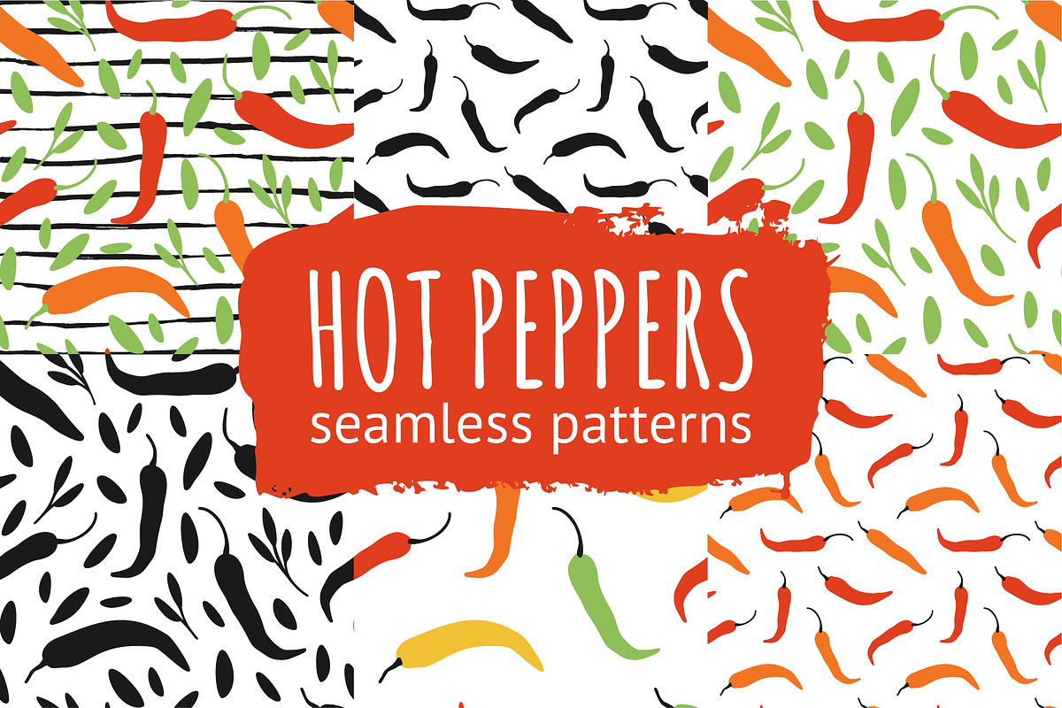 10 Hot Peppers seamless patterns in Patterns - product preview 8