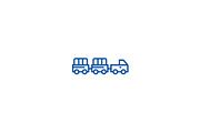 Airoport baggage trailer line icon
