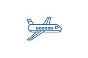 Airplane,plane line icon concept