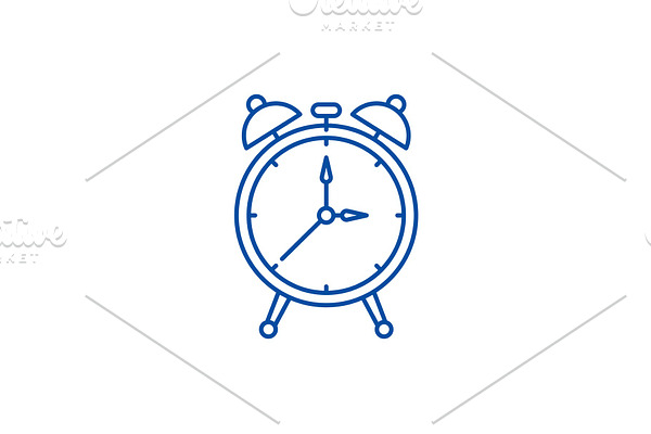 Alarm watch line icon concept. Alarm