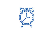 Alarm watch line icon concept. Alarm