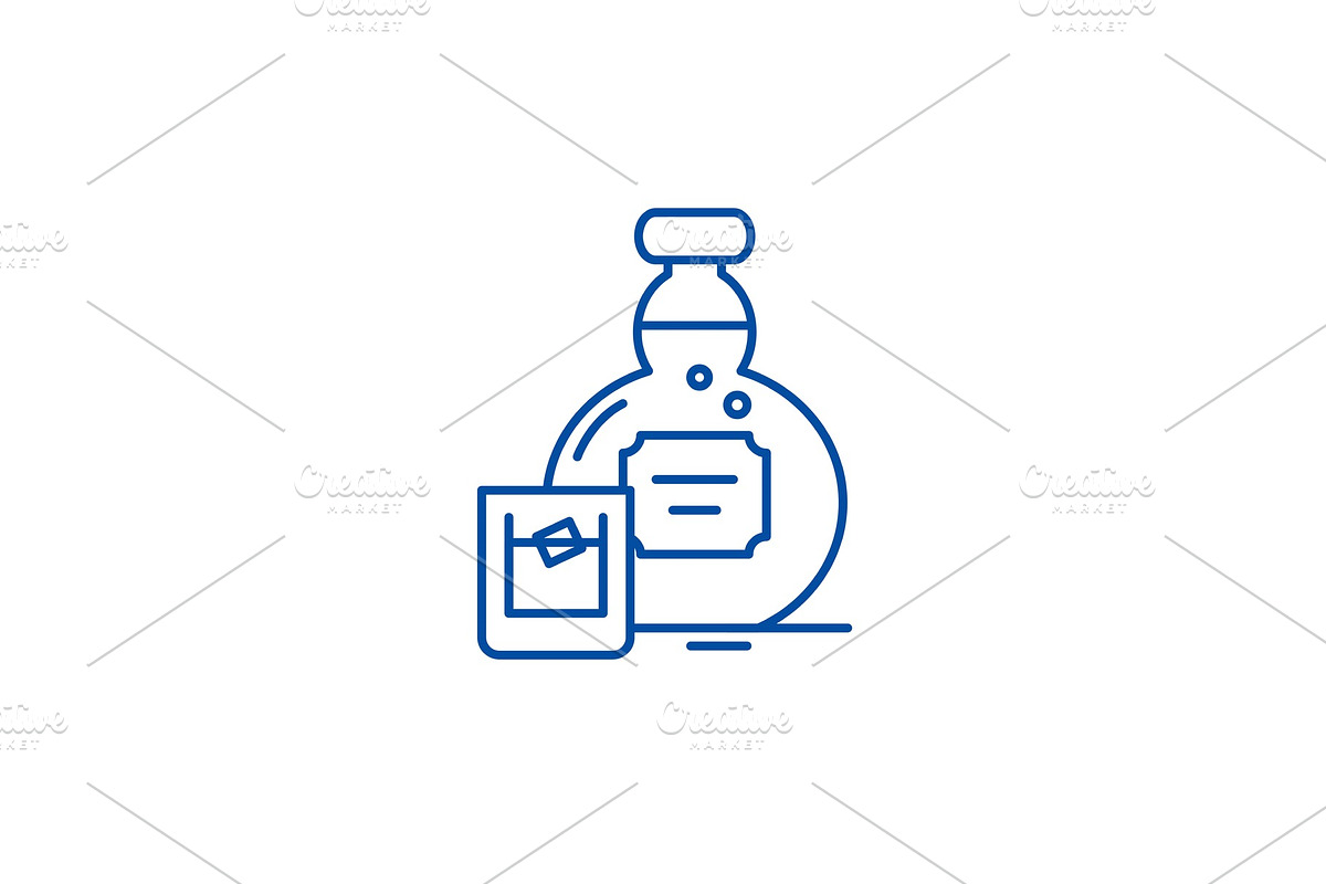 Alcohol line icon concept. Alcohol in Illustrations - product preview 8
