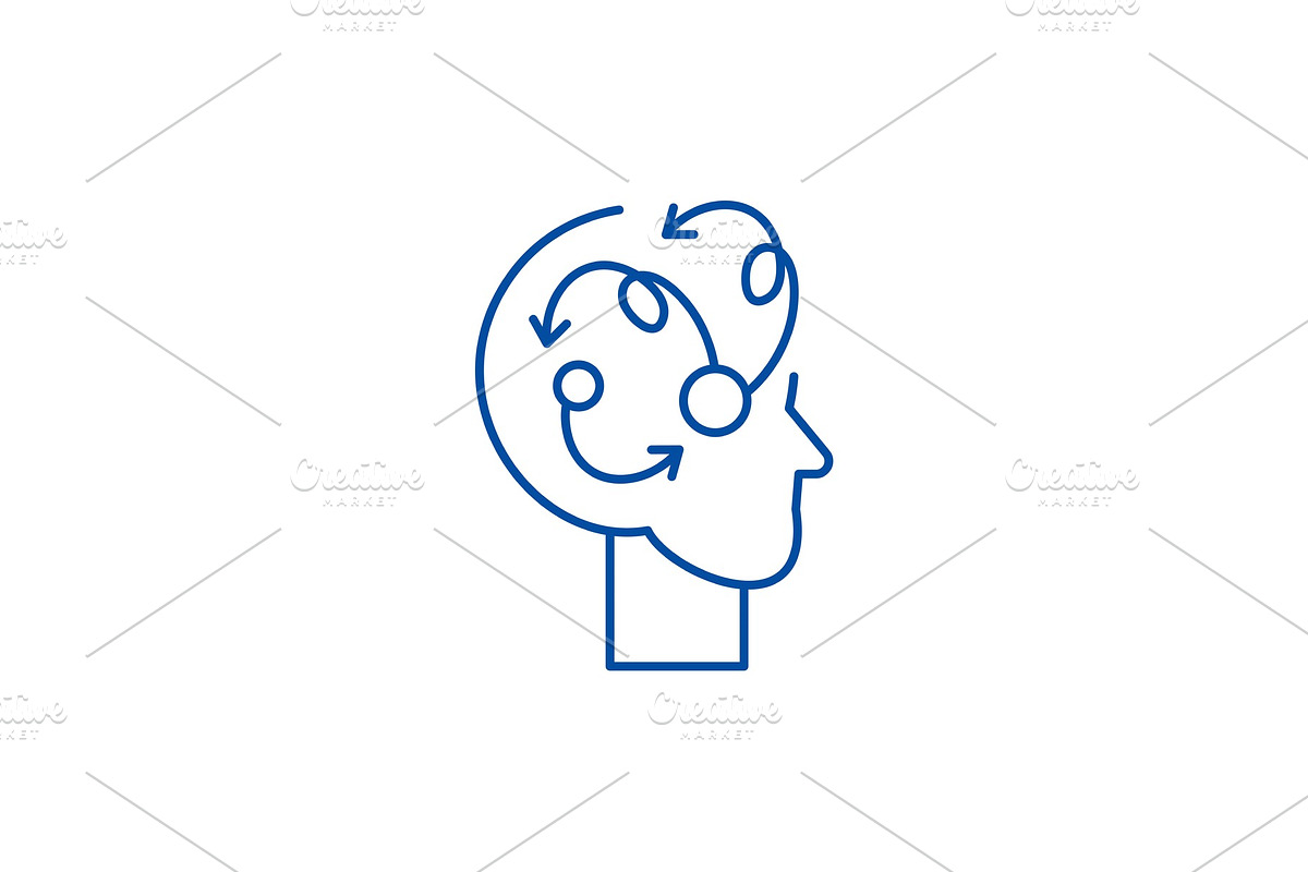 Algorithmic thinking line icon in Illustrations - product preview 8
