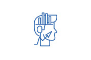Analytical thinking line icon