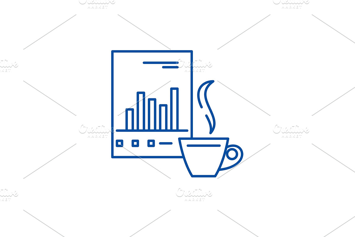 Analytical work line icon concept in Illustrations - product preview 8