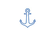 Anchor line icon concept. Anchor