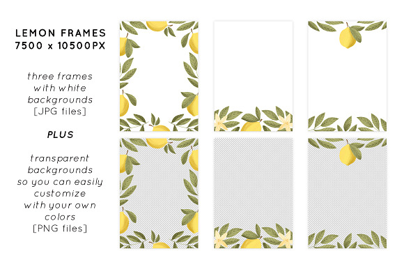 Lovely Lemons Clip Art + Patterns in Illustrations - product preview 2
