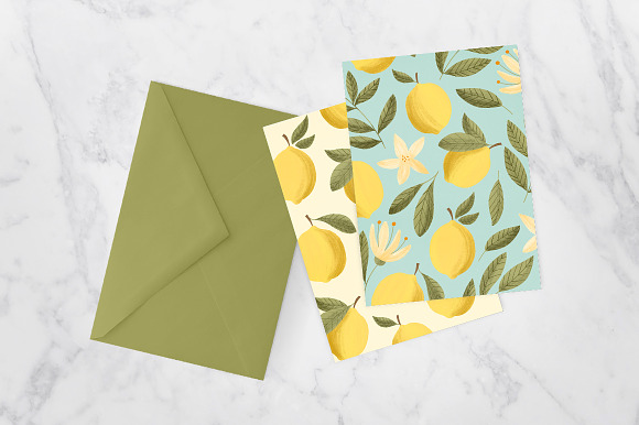 Lovely Lemons Clip Art + Patterns in Illustrations - product preview 4
