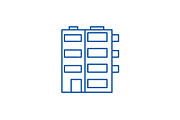 Apartment building line icon concept