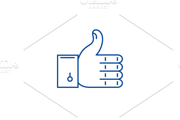 Approval line icon concept. Approval