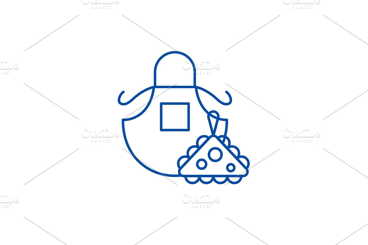 Apron line icon concept. Apron flat in Illustrations - product preview 8