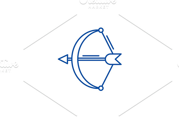 Archer line icon concept. Archer